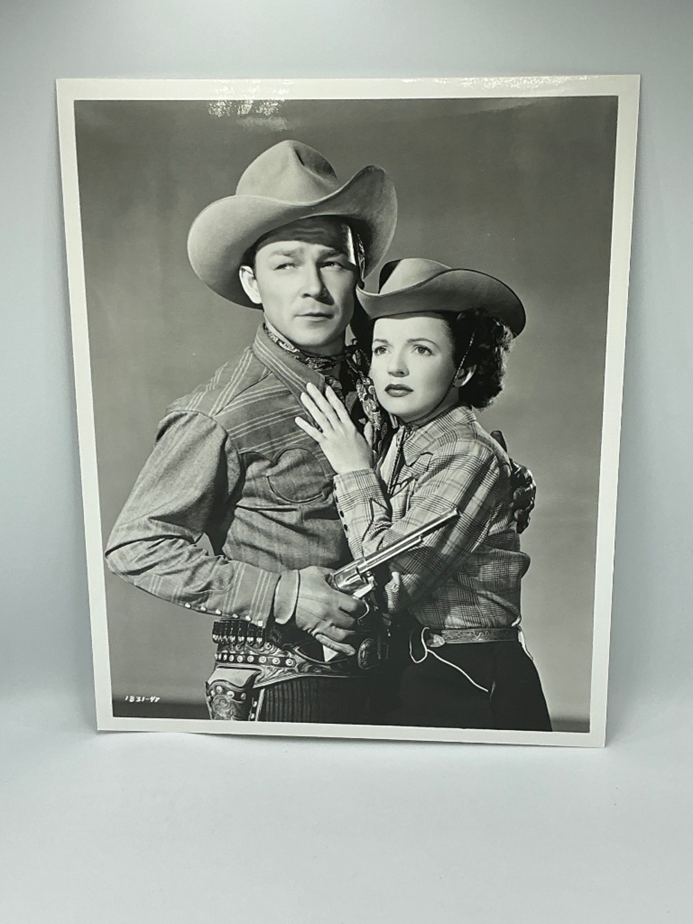Roy Rogers & Dale Evans 8x10 Black & White Western Promo Photo King of Cowboys